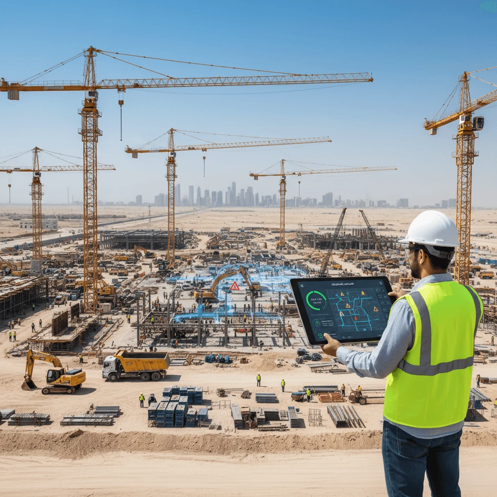 لوحة تحكم رؤية بالأنظمة المتقدمة تلخّص مخالفات صحة وسلامة وبيئة مقاولي أرامكو وحالة إشعارات SAP-PM
