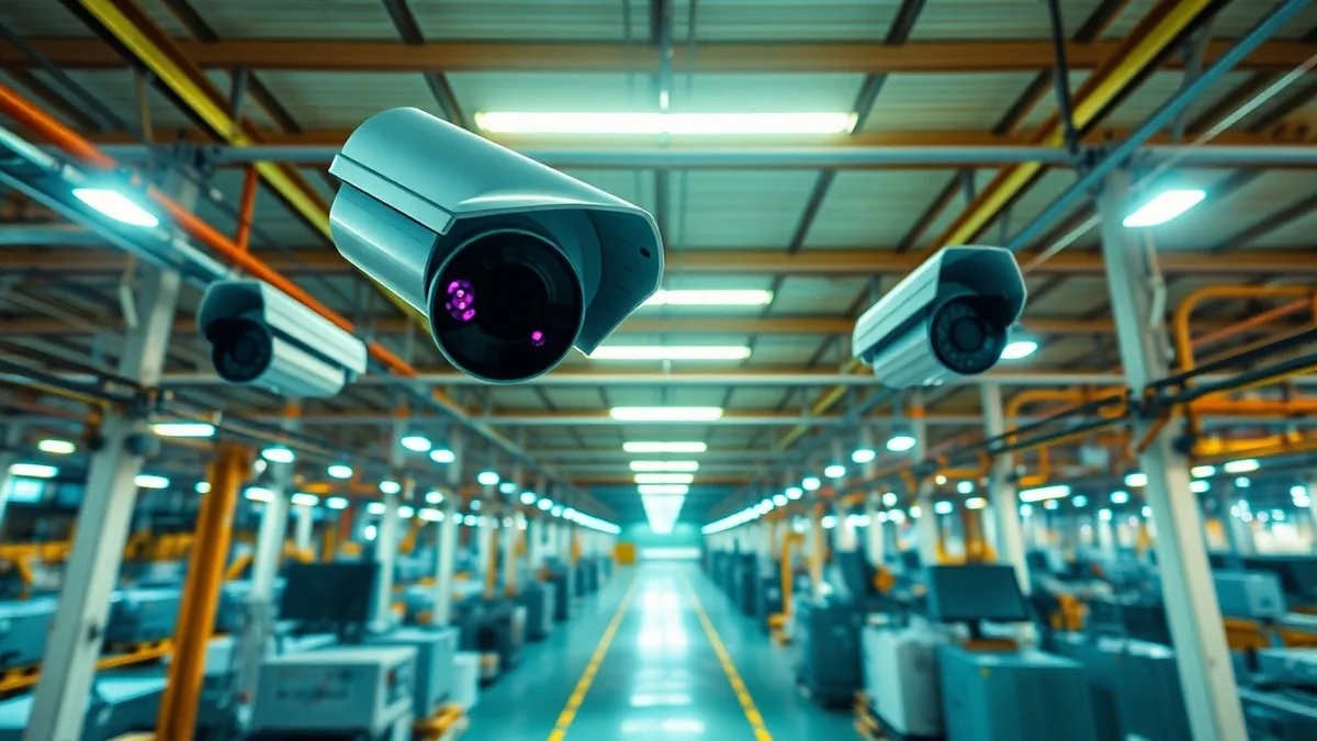 Brownfield CCTV cabinet with new edge inference server connected to existing analogue and IP cameras